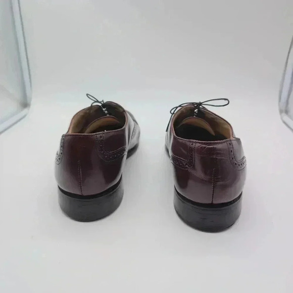 Bostonian Impression 22028 Maroon leather cap toe dress shoes sz 10 - Picture 5 of 9